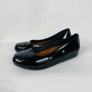 Fitflop Shoes 9.5 40 Black Patent Leather Flats